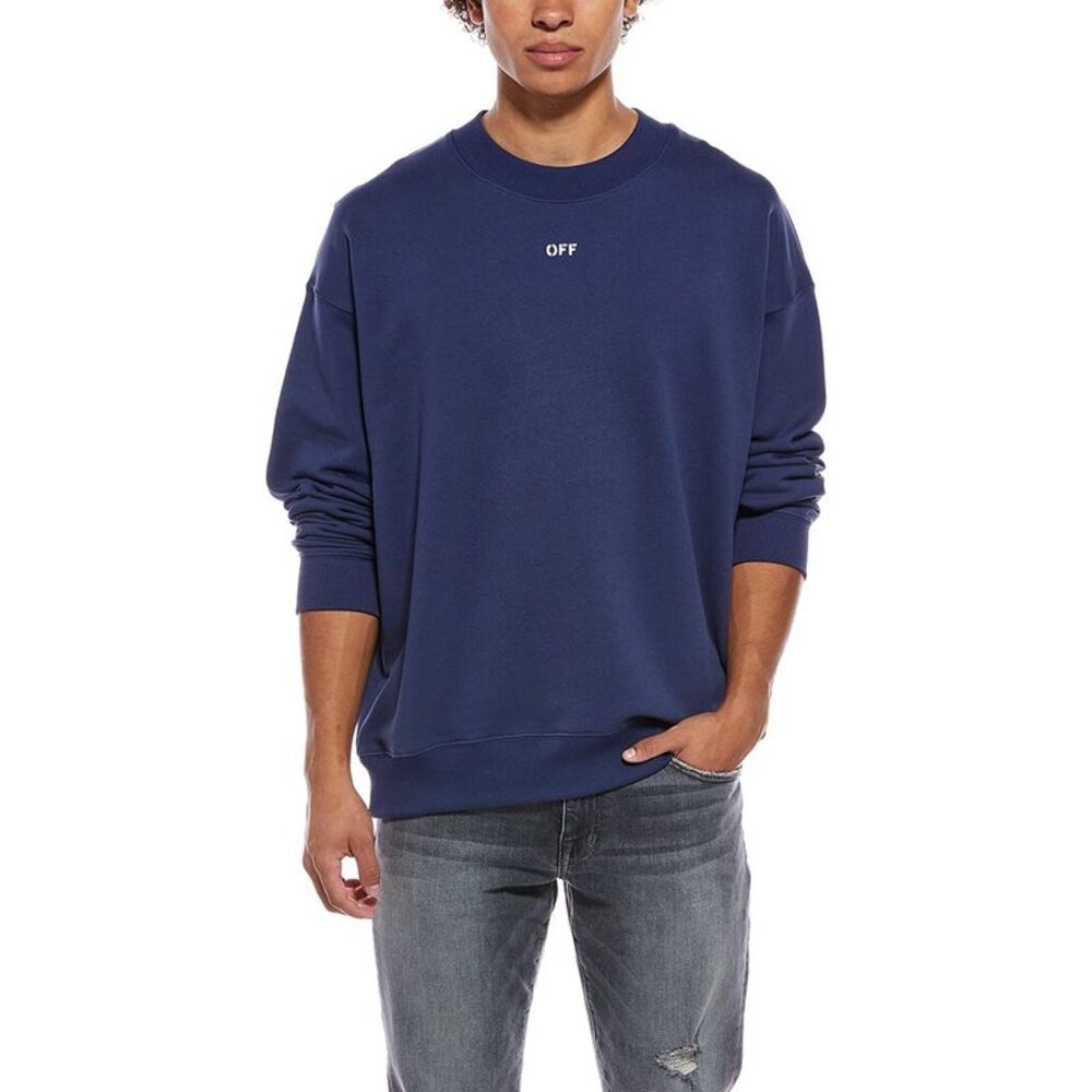 Off-White™ Mens  Crewneck Sweatshirt, Blue